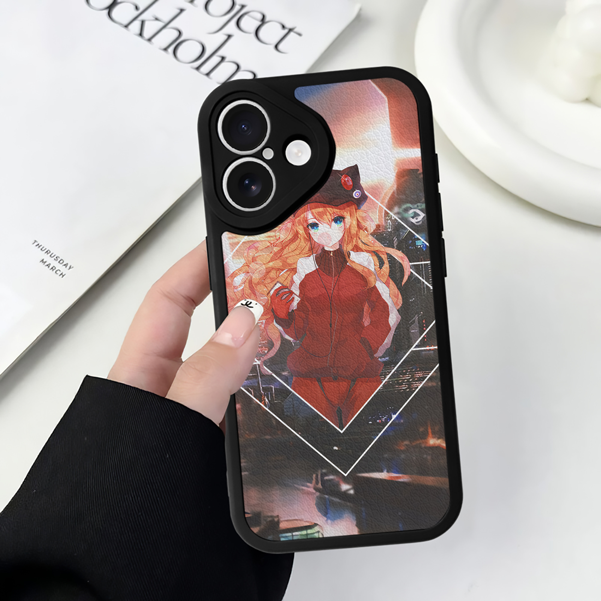 （画像用） EVA 新世紀エヴァンゲリオン 【iPhone 16シリーズ対応】シリコンスマホケース（レザー調） 材質：シリコン